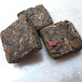 x3 Carrés de Pu-erh Cru à la Rose