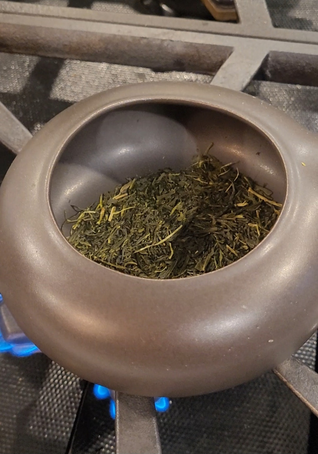 Houroku Set | Poêle pour torréfier + paquet de Sencha Yame 100g